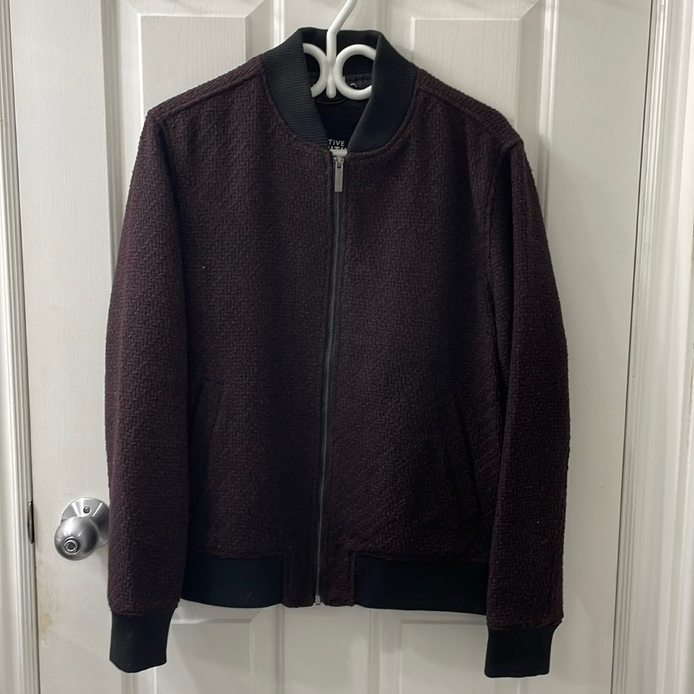 Native Youth Heavyweight Wool Blend Track Jacket M